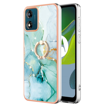 Electroplating Marble IMD TPU Phone Case with Ring Holder, For Motorola Moto G14, For Motorola Moto E13, For Motorola Moto G53 5G