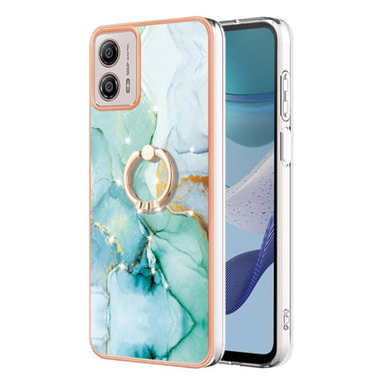 Electroplating Marble IMD TPU Phone Case with Ring Holder, For Motorola Moto G14, For Motorola Moto E13, For Motorola Moto G53 5G