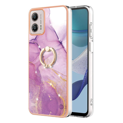 Electroplating Marble IMD TPU Phone Case with Ring Holder, For Motorola Moto G14, For Motorola Moto E13, For Motorola Moto G53 5G