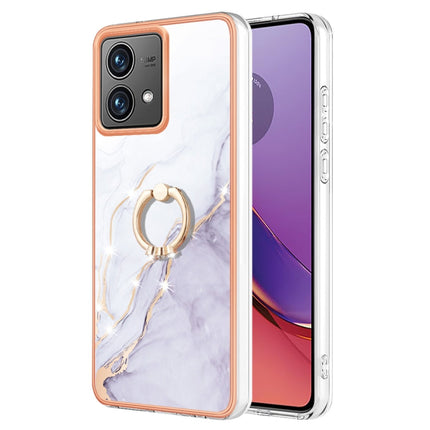 Electroplating Marble IMD TPU Phone Case with Ring Holder, For Motorola Moto G04 4G / G24 4G, For Motorola Moto G34, For Motorola Moto G84, For Motorola Moto G54