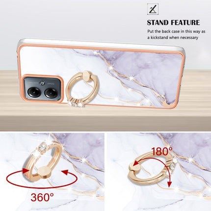 Electroplating Marble IMD TPU Phone Case with Ring Holder, For Motorola Moto G14, For Motorola Moto E13, For Motorola Moto G53 5G