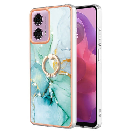 Electroplating Marble IMD TPU Phone Case with Ring Holder, For Motorola Moto G04 4G / G24 4G, For Motorola Moto G34, For Motorola Moto G84, For Motorola Moto G54