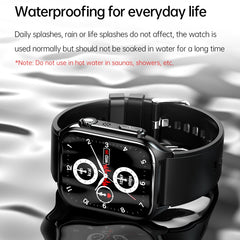 TK12 1.96 inch IP67 Waterproof Leather Band Smart Watch Supports ECG / Remote Families Care / Bluetooth Call / Body Temperature Monitoring, Leather Band (Brown), Leather Band (Black)