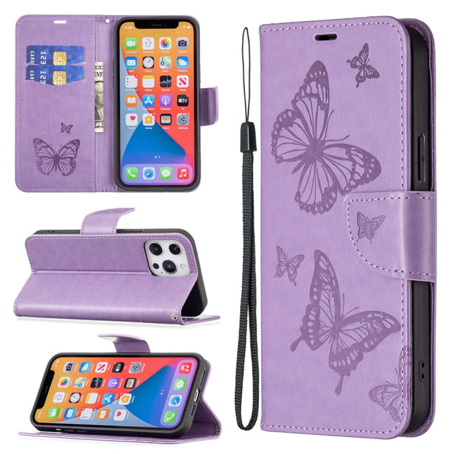 Two Butterflies Embossing Leather Phone Case, For Xiaomi Poco F5 5G / Redmi Note 12 Turbo, For Xiaomi Redmi Note 12S 4G / Note 11, For Xiaomi Civi 3 5G