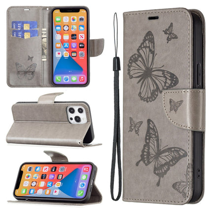 Two Butterflies Embossing Leather Phone Case, For Xiaomi Poco F5 5G / Redmi Note 12 Turbo, For Xiaomi Redmi Note 12S 4G / Note 11, For Xiaomi Civi 3 5G