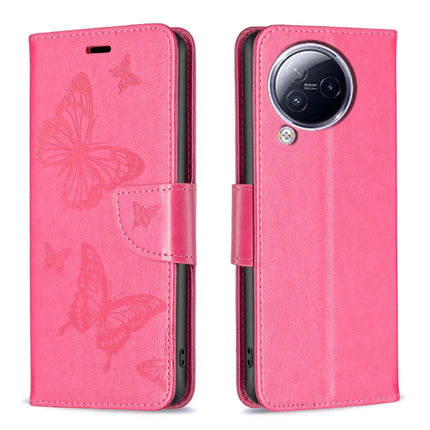 Two Butterflies Embossing Leather Phone Case, For Xiaomi Poco F5 5G / Redmi Note 12 Turbo, For Xiaomi Redmi Note 12S 4G / Note 11, For Xiaomi Civi 3 5G
