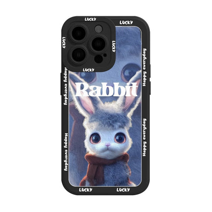 Liquid Silicone Oil Painting Rabbit Phone Case, For iPhone X / XS, For iPhone XR, For iPhone XS Max