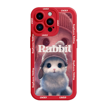 Liquid Silicone Oil Painting Rabbit Phone Case, For iPhone X / XS, For iPhone XR, For iPhone XS Max