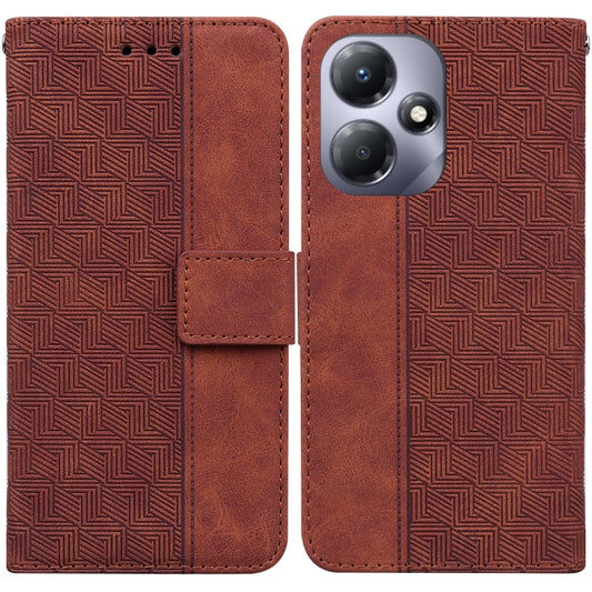 Geometric Embossed Leather Phone Case, For Infinix Hot 30 Play, For Infinix Hot 30i, For Infinix Hot 30, For Infinix Smart 7 African