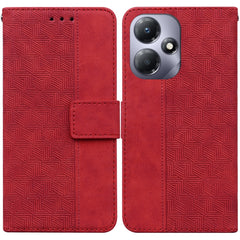 Geometric Embossed Leather Phone Case, For Infinix Hot 30 Play, For Infinix Hot 30i, For Infinix Hot 30, For Infinix Smart 7 African