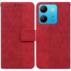 Geometric Embossed Leather Phone Case, For Infinix Hot 30 Play, For Infinix Hot 30i, For Infinix Hot 30, For Infinix Smart 7 African