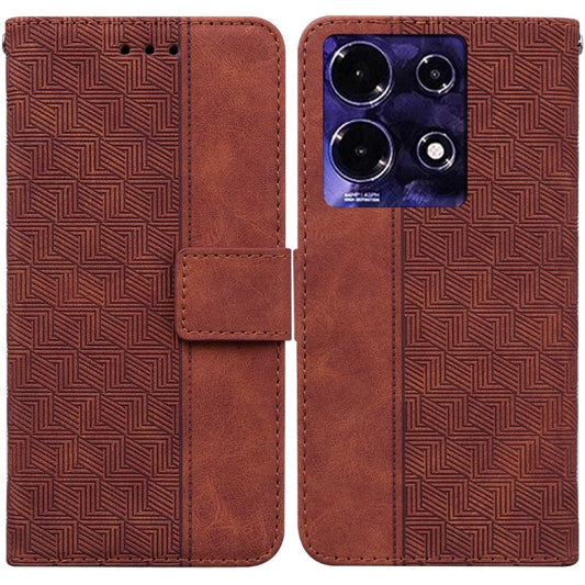 Geometric Embossed Leather Phone Case