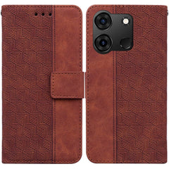 Geometric Embossed Leather Phone Case, For Infinix Note 40 Pro 5G / 40 Pro 4G, For Infinix Note 40 Pro+, For Infinix Note 40 4G, For Infinix Hot 40 / 40 Pro, For Infinix Smart 7 India / 7 Plus