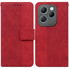 Geometric Embossed Leather Phone Case, For Infinix Note 40 Pro 5G / 40 Pro 4G, For Infinix Note 40 Pro+, For Infinix Note 40 4G, For Infinix Hot 40 / 40 Pro, For Infinix Smart 7 India / 7 Plus