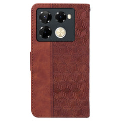 Geometric Embossed Leather Phone Case, For Infinix Note 40 Pro 5G / 40 Pro 4G, For Infinix Note 40 Pro+, For Infinix Note 40 4G, For Infinix Hot 40 / 40 Pro, For Infinix Smart 7 India / 7 Plus