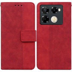 Geometric Embossed Leather Phone Case, For Infinix Note 40 Pro 5G / 40 Pro 4G, For Infinix Note 40 Pro+, For Infinix Note 40 4G, For Infinix Hot 40 / 40 Pro, For Infinix Smart 7 India / 7 Plus