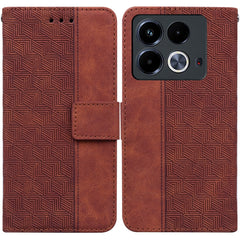 Geometric Embossed Leather Phone Case, For Infinix Note 40 Pro 5G / 40 Pro 4G, For Infinix Note 40 Pro+, For Infinix Note 40 4G, For Infinix Hot 40 / 40 Pro, For Infinix Smart 7 India / 7 Plus