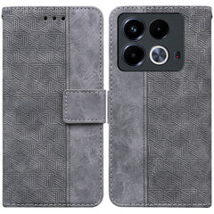 Geometric Embossed Leather Phone Case, For Infinix Note 40 Pro 5G / 40 Pro 4G, For Infinix Note 40 Pro+, For Infinix Note 40 4G, For Infinix Hot 40 / 40 Pro, For Infinix Smart 7 India / 7 Plus