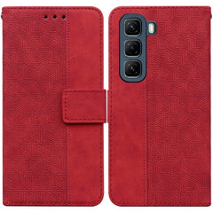 Geometric Embossed Leather Phone Case, For Infinix Hot 50i / Smart 9, For Infinix Hot 50 4G, For Infinix Hot 50 5G, For Infinix Note 40 5G, For Infinix GT 20 Pro