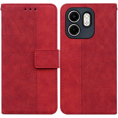 Geometric Embossed Leather Phone Case, For Infinix Hot 50i / Smart 9, For Infinix Hot 50 4G, For Infinix Hot 50 5G, For Infinix Note 40 5G, For Infinix GT 20 Pro