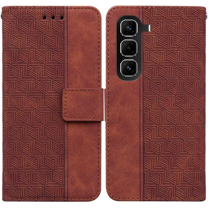 Geometric Embossed Leather Phone Case, For Infinix Hot 50 Pro+ 4G, For Infinix Hot 50 4G, For Infinix Hot 50 5G, For Infinix Zero 40 4G / 5G
