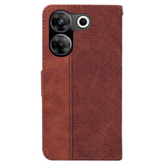 Geometric Embossed Leather Phone Case, For Tecno Camon 20 Pro 5G, For Tecno Pova 5, For Tecno Spark 10 5G, For Tecno Spark 10 Pro, For Tecno Spark 10 / Spark 10C