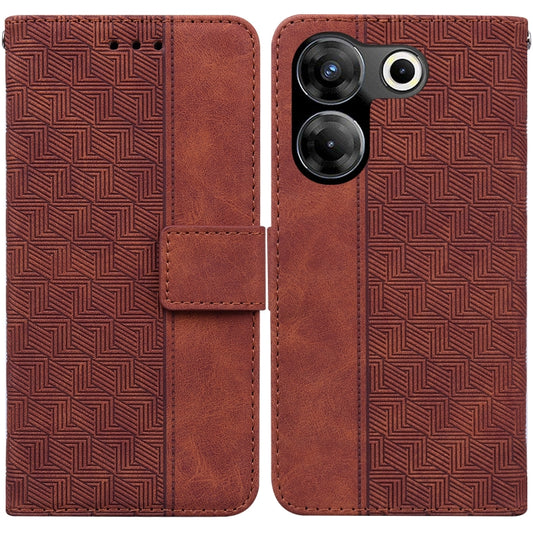 Geometric Embossed Leather Phone Case, For Tecno Camon 20 Pro 5G, For Tecno Pova 5, For Tecno Spark 10 5G, For Tecno Spark 10 Pro, For Tecno Spark 10 / Spark 10C