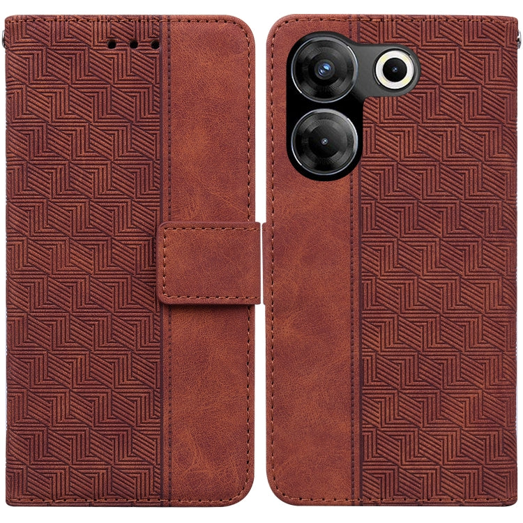 Geometric Embossed Leather Phone Case