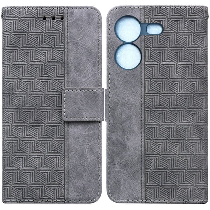 Geometric Embossed Leather Phone Case, For Tecno Camon 20 Pro 5G, For Tecno Pova 5, For Tecno Spark 10 5G, For Tecno Spark 10 Pro
