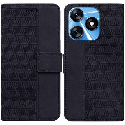 Geometric Embossed Leather Phone Case, For Tecno Spark 10 / Spark 10C