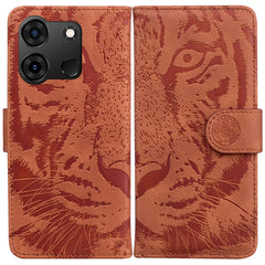 Tiger Embossing Pattern Flip Leather Phone Case, For Infinix Note 40 Pro 4G / 5G, For Infinix Note 40 Pro+, For Infinix Note 40 4G, For Infinix Hot 40 / 40 Pro, For Infinix Smart 7 India/7 Plus