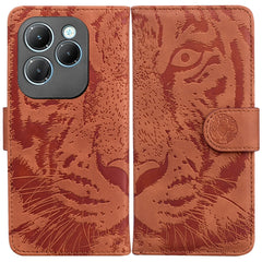 Tiger Embossing Pattern Flip Leather Phone Case, For Infinix Note 40 Pro 4G / 5G, For Infinix Note 40 Pro+, For Infinix Note 40 4G, For Infinix Hot 40 / 40 Pro, For Infinix Smart 7 India/7 Plus