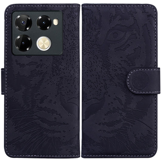 Tiger Embossing Pattern Flip Leather Phone Case, For Infinix Note 40 Pro 4G / 5G, For Infinix Note 40 Pro+, For Infinix Note 40 4G, For Infinix Hot 40 / 40 Pro, For Infinix Smart 7 India/7 Plus