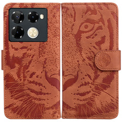 Tiger Embossing Pattern Flip Leather Phone Case, For Infinix Note 40 Pro 4G / 5G, For Infinix Note 40 Pro+, For Infinix Note 40 4G, For Infinix Hot 40 / 40 Pro, For Infinix Smart 7 India/7 Plus