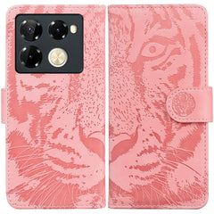 Tiger Embossing Pattern Flip Leather Phone Case, For Infinix Note 40 Pro 4G / 5G, For Infinix Note 40 Pro+, For Infinix Note 40 4G, For Infinix Hot 40 / 40 Pro, For Infinix Smart 7 India/7 Plus