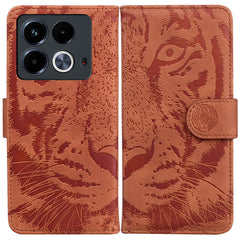 Tiger Embossing Pattern Flip Leather Phone Case, For Infinix Note 40 Pro 4G / 5G, For Infinix Note 40 Pro+, For Infinix Note 40 4G, For Infinix Hot 40 / 40 Pro, For Infinix Smart 7 India/7 Plus