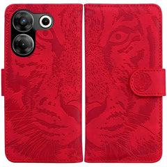 Tiger Embossing Pattern Flip Leather Phone Case, For Tecno Camon 20 Pro 5G, For Tecno Pova 5, For Tecno Spark 10 5G, For Tecno Spark 10 Pro, For Tecno Spark 10 / Spark 10C