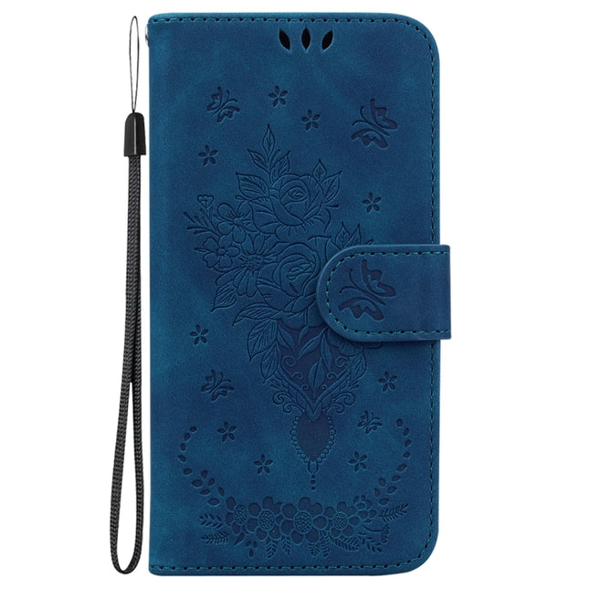 Butterfly Rose Embossed Leather Phone Case, For Tecno Camon 20 Pro 4G, For Tecno Pova 5, For Tecno Spark 10 5G, For Tecno Spark 10 Pro
