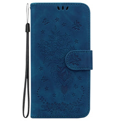 Butterfly Rose Embossed Leather Phone Case, For Tecno Spark 10 / Spark 10C