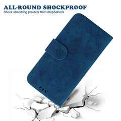 Butterfly Rose Embossed Leather Phone Case, For Tecno Spark 10 / Spark 10C