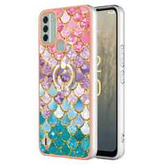 Electroplating IMD TPU Phone Case with Ring, For Nokia C31, For Nokia C12