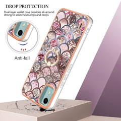 Electroplating IMD TPU Phone Case with Ring, For Nokia C12, For Nokia C31