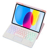 F10B-AS 360 Rotation Acrylic Transparent Bluetooth Keyboard Leather Case With Touch Control / Backlight, F10B-AS