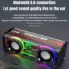 V8 Transparent Mechanical TWS Subwoofer Wireless Bluetooth Speaker, V8