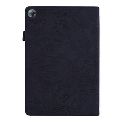 Calf Pattern Double Folding Design Embossed Leather Case with  Holder & Card Slots & Pen Slot &   Elastic Band, For Huawei MatePad T8