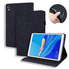 Calf Pattern Double Folding Design Embossed Leather Case with  Holder & Card Slots & Pen Slot &   Elastic Band, For Huawei MatePad T8, For Huawei MediaPad M6 8.4