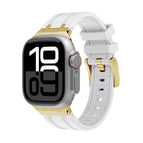 For Apple Watch Series 10 46mm / Gold White
