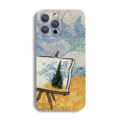 Precise Hole Oil Painting Pattern PC Phone Case, For iPhone SE 2022 / 2020 / 8 / 7, For iPhone 13 Pro Max