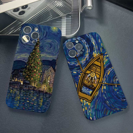 Precise Hole Oil Painting Pattern PC Phone Case, For iPhone X / XS, For iPhone XR