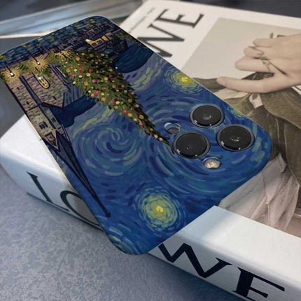 Precise Hole Oil Painting Pattern PC Phone Case, For iPhone XS Max, For iPhone 8 Plus / 7 Plus